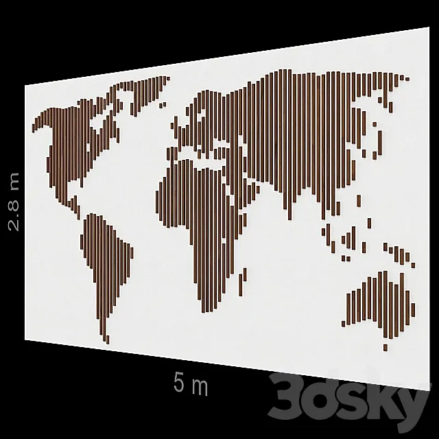 Decorative wall 7. 3DModel