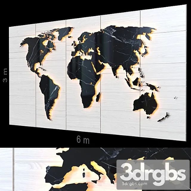 Decorative wall 89. 3D Model Free