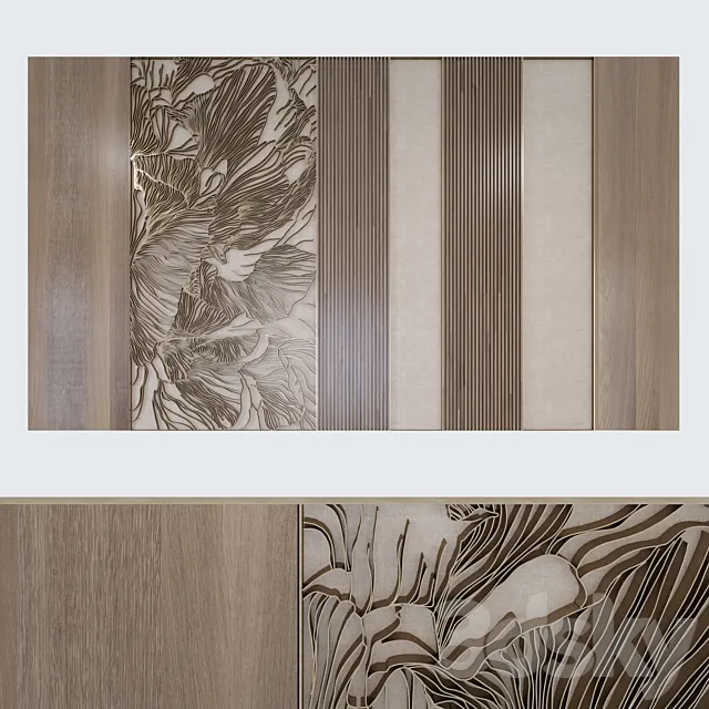 Decorative wall FI01 3D Model