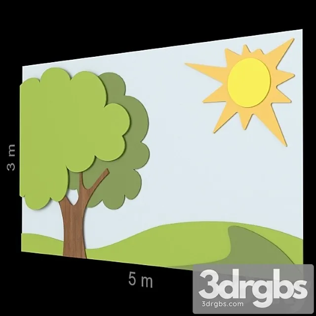 Decorative Wall For The Nursery 65 3D Model Free