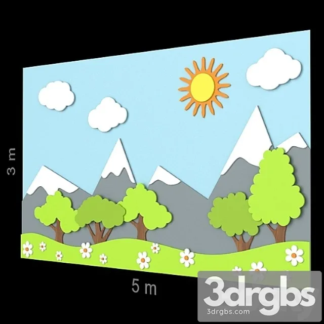 Decorative Wall For The Nursery 69 3D Model Free