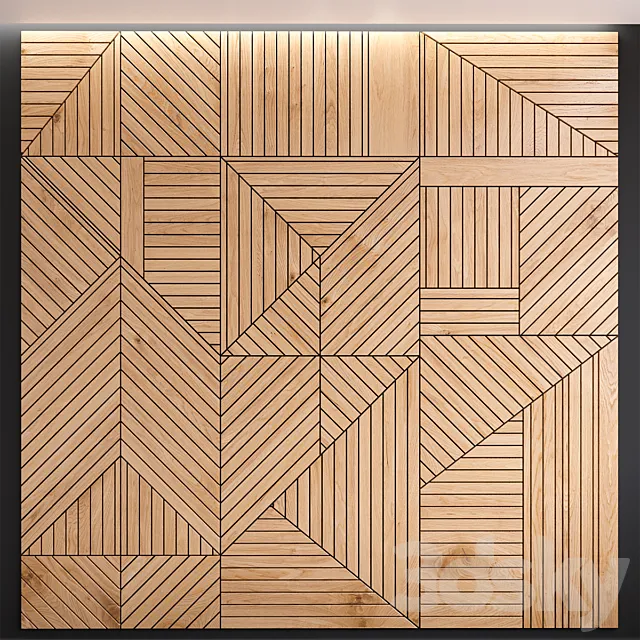 Decorative wall panel 01 3D Model