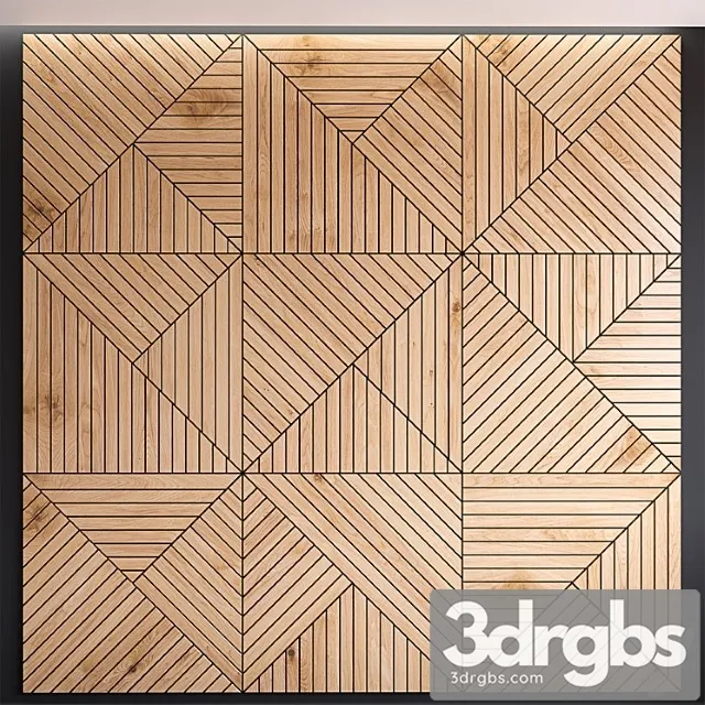 Decorative wall panel 02 3D Model Free