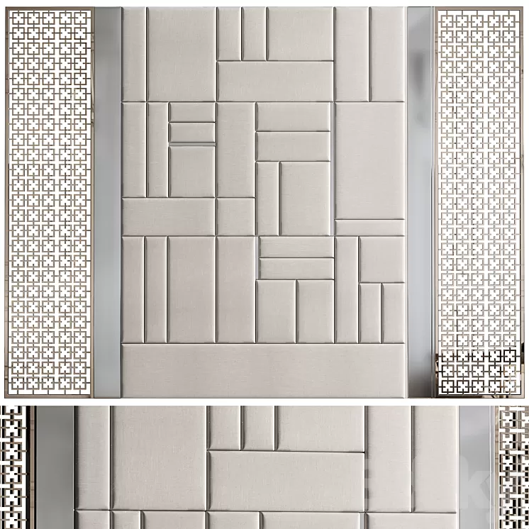 Decorative wall panel №11 3D Model Free