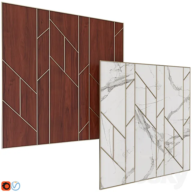 Decorative wall panel 15 3D Model