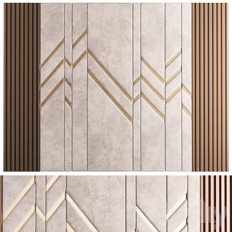 Decorative wall panel №2 3D Model Free