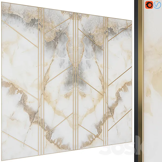 Decorative wall panel 34 3D Model