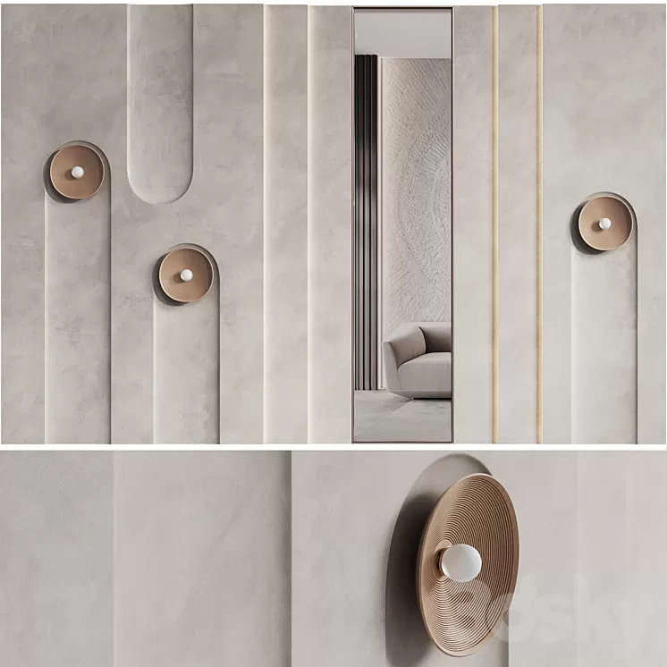 Decorative wall panel 3D Model Free