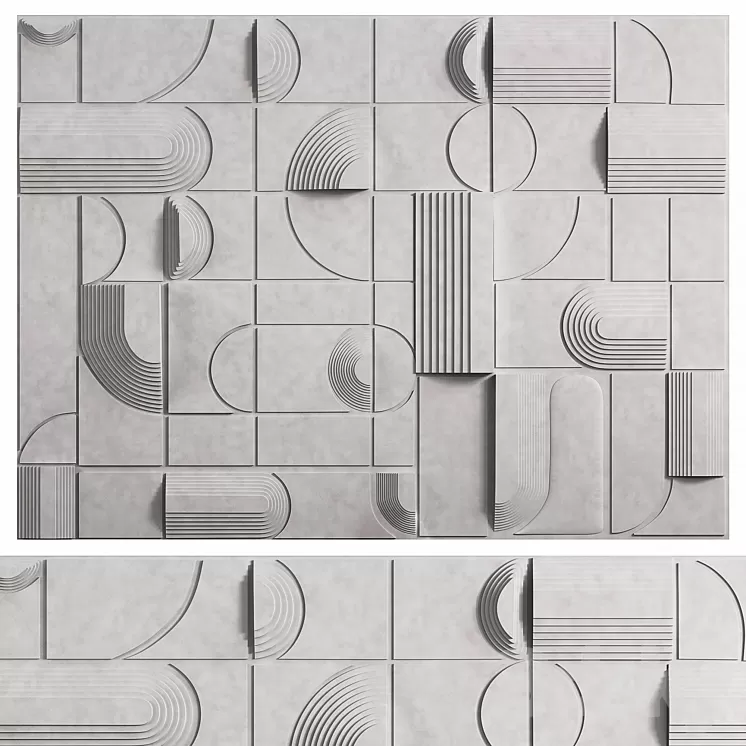 Decorative wall panel 3D Model Free