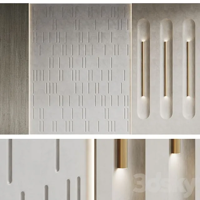 Decorative wall panel 4 3D Model