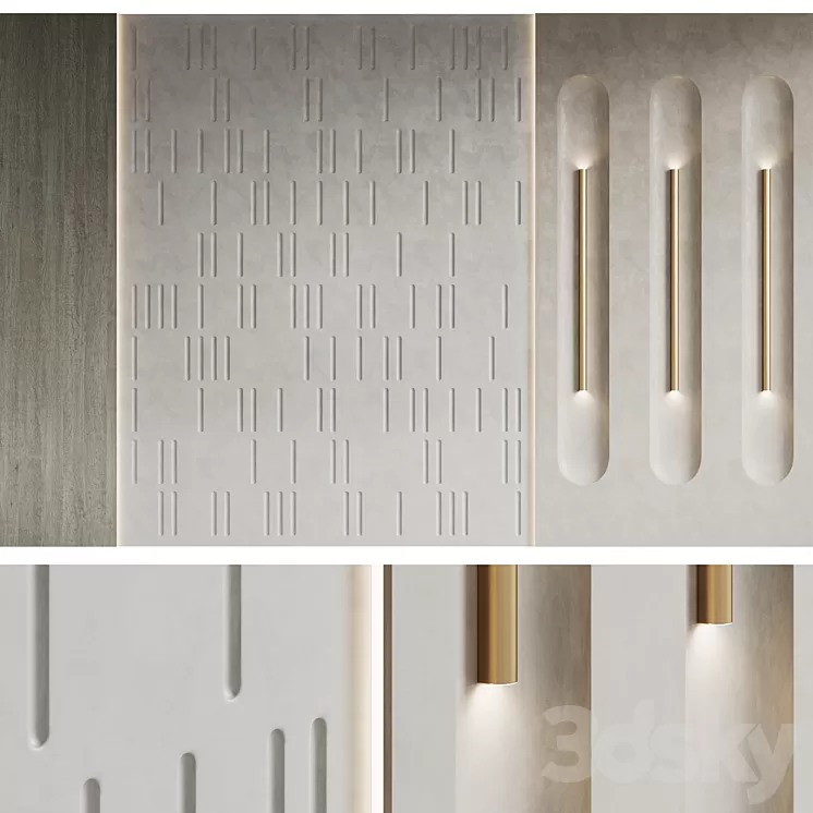 Decorative wall panel 4 3D Model