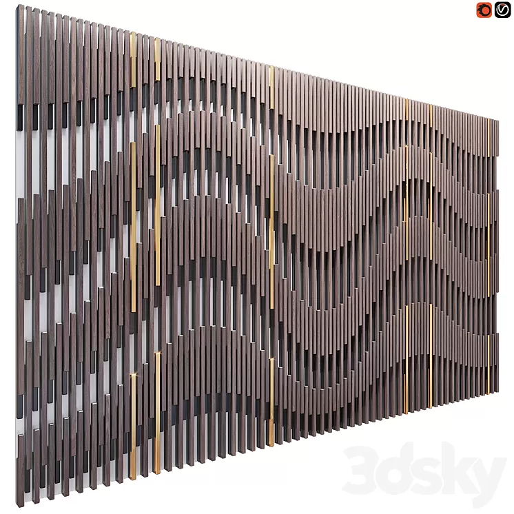 Decorative wall panel 46 3D Model