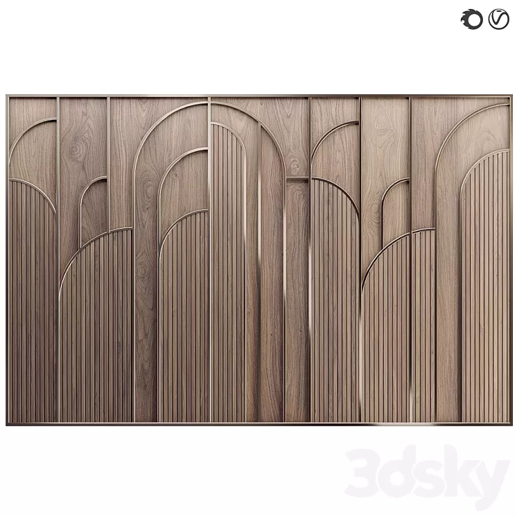 Decorative wall panel 61 3D Model