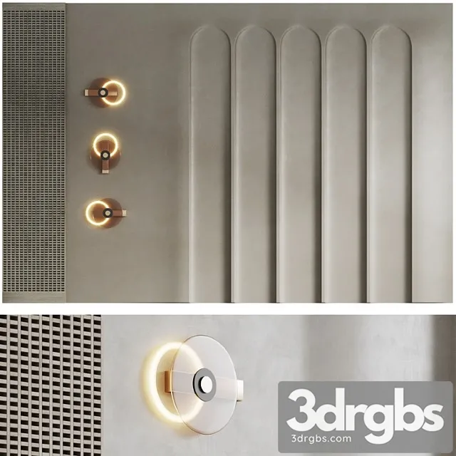 Decorative wall panel coliseum (3 panels) 3D Model Free