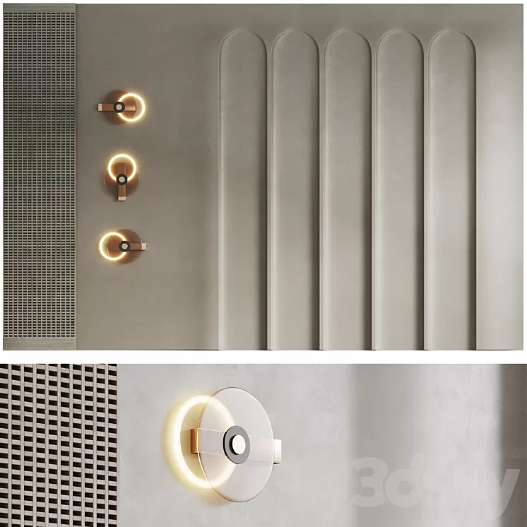 Decorative wall panel Coliseum (3 panels) 3D Model Free