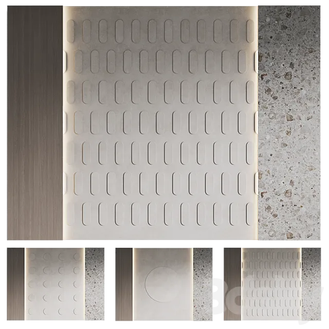 Decorative wall panel №25 3D Model