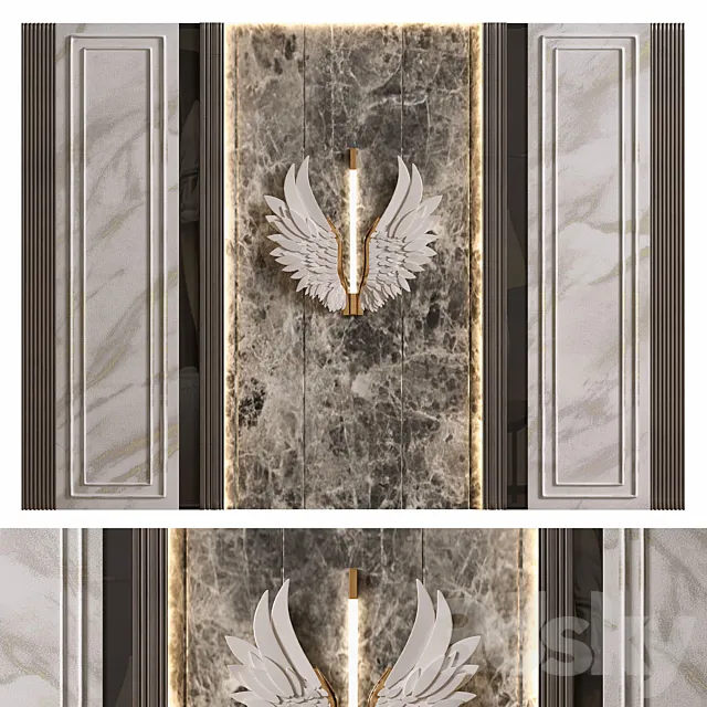 Decorative wall panel №74 3D Model