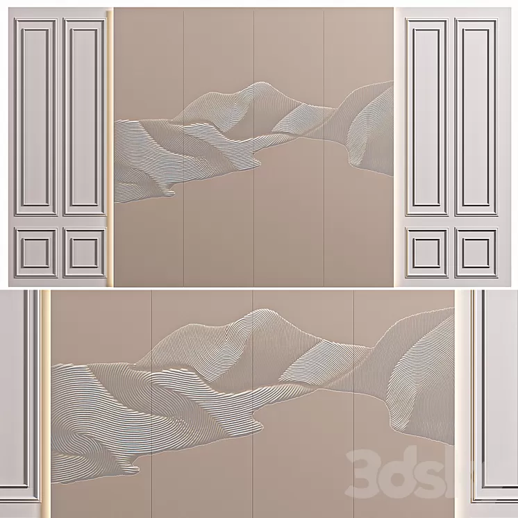decorative wall panel for interior 3D Model Free