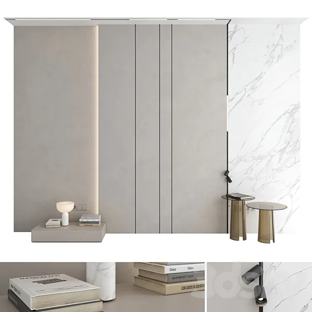 Decorative wall panel set 106 3D Model