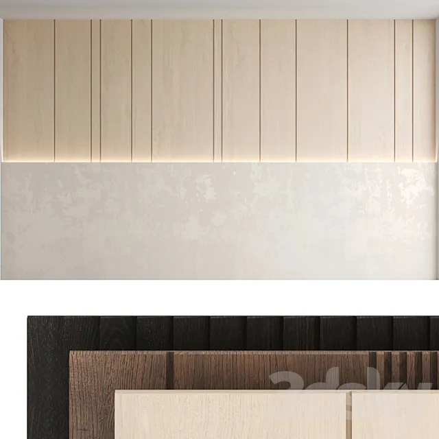 Decorative wall panel set 42 3D Model