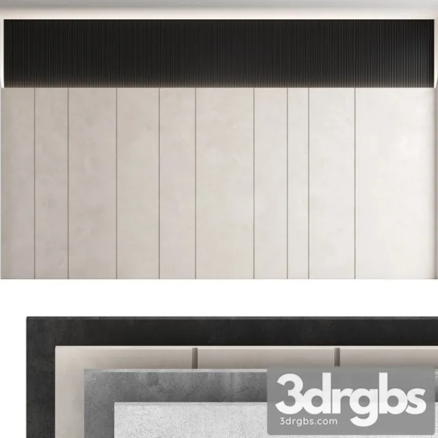 Decorative wall panel set 51 3D Model Free