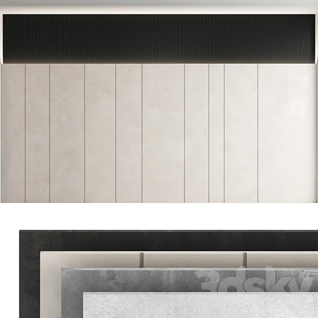 Decorative wall panel set 51 3D Model