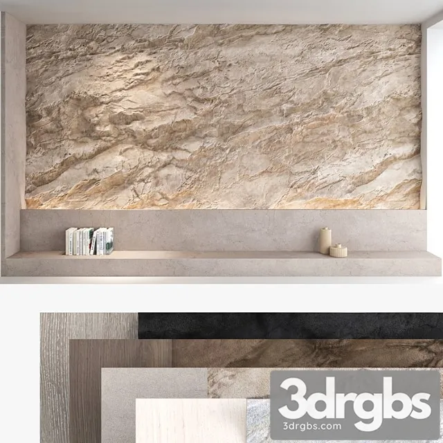 Decorative wall panel set 61 3D Model Free