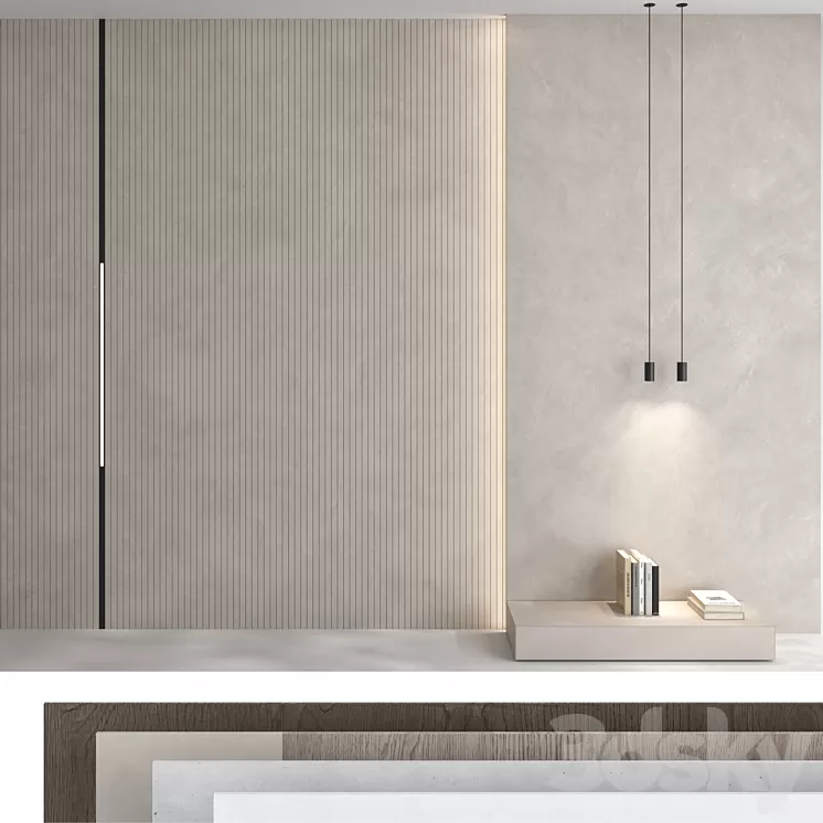 Decorative wall panel set 76 3D Model Free