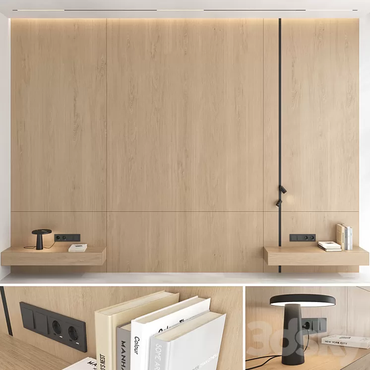 Decorative wall panel set 85 3D Model Free