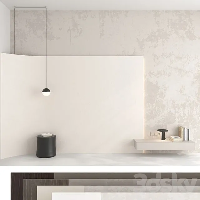 Decorative wall panel set 88 3D Model