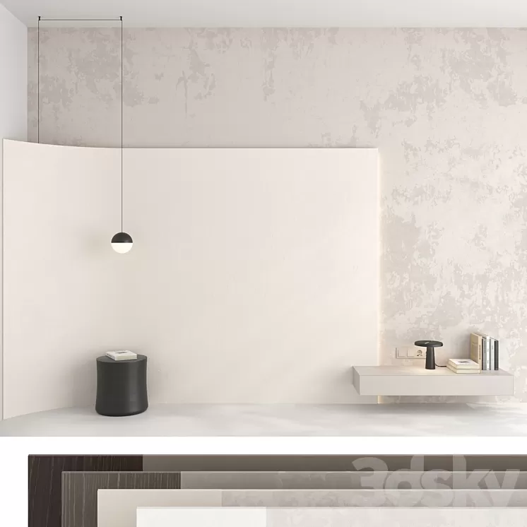 Decorative wall panel set 88 3D Model Free