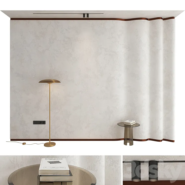 Decorative wall panel set 96 3D Model Free