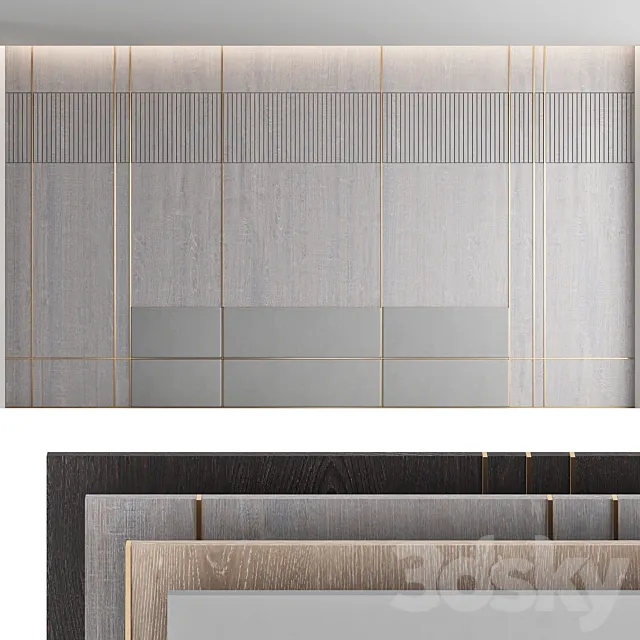 Decorative wall panel_set 22 3D Model