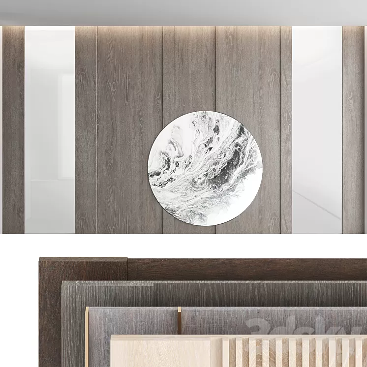 Decorative wall panel_set 24 3D Model