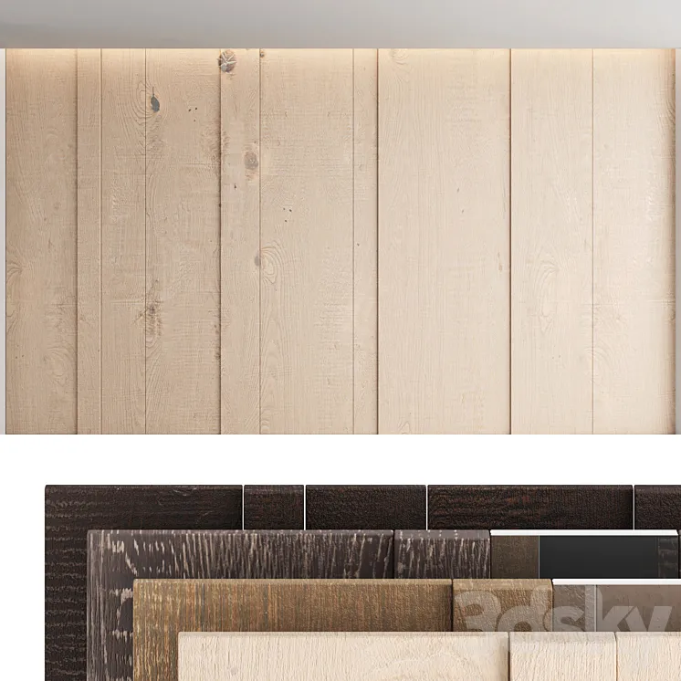 Decorative wall panel_set 33 3D Model Free