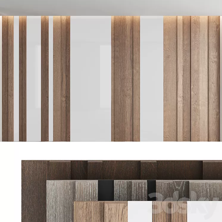 Decorative wall panel_set 8 3D Model