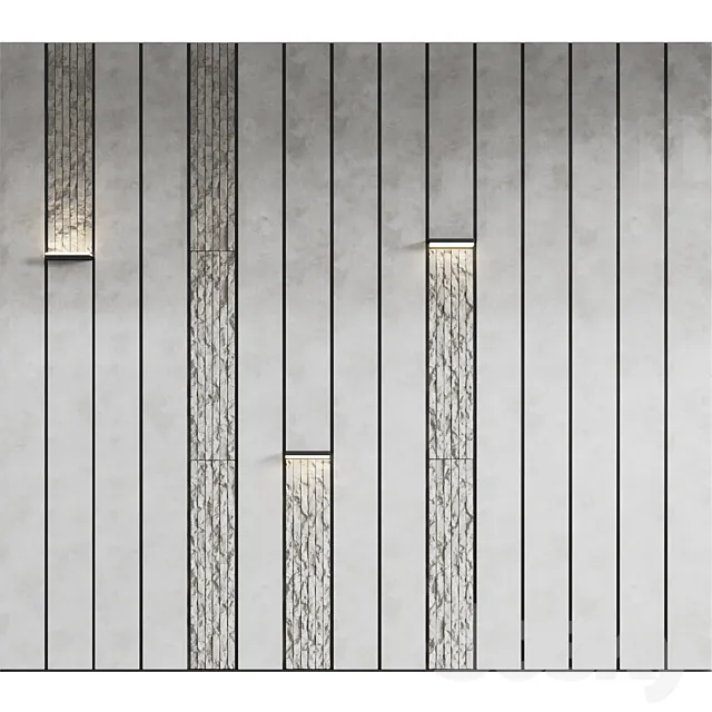 Decorative wall panels 5 3D Model