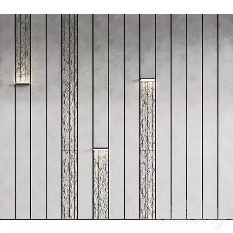 Decorative wall panels 5 3D Model Free