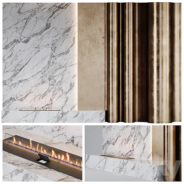 Decorative wall panels with fireplace | 02 Free Download