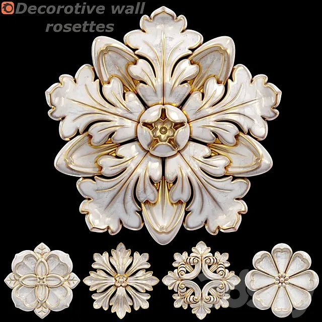 Decorative Wall Rosettes 01 Free Download