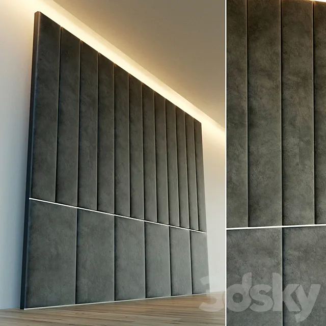 Decorative wall. Soft panel. 22 3D Model