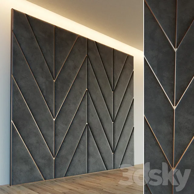 Decorative wall. Soft panel. 28 3D Model