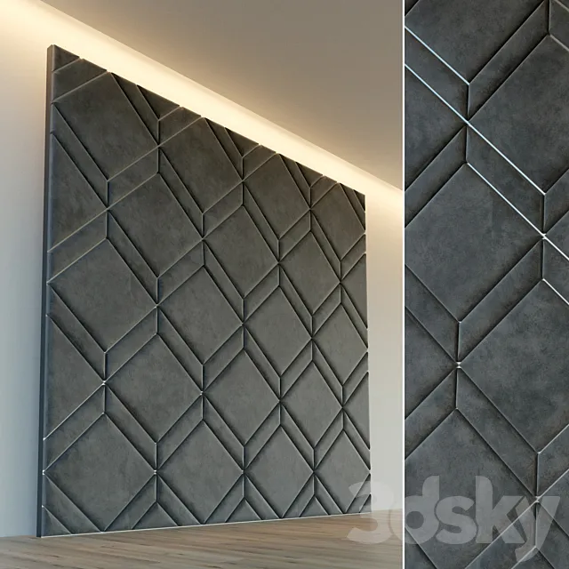 Decorative wall. Soft panel. 31 3D Model
