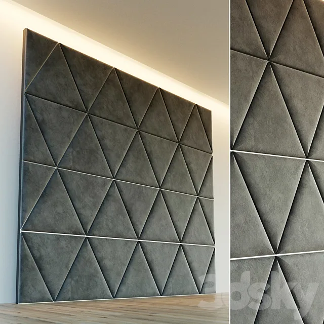 Decorative wall. Soft panel. 34 3D Model