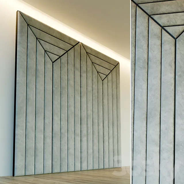 Decorative wall. Soft panel. 38 3D Model