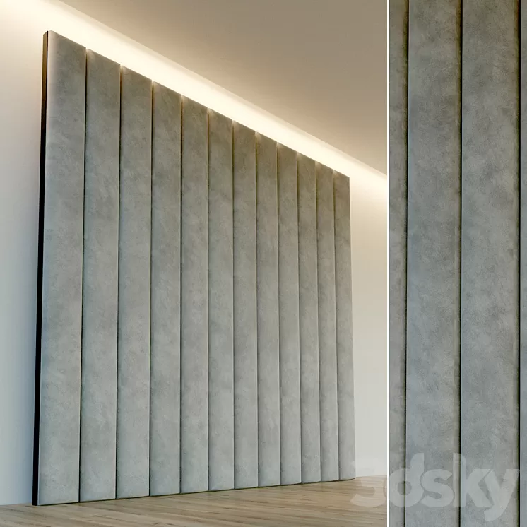 Decorative wall. Soft panel. 43 3D Model