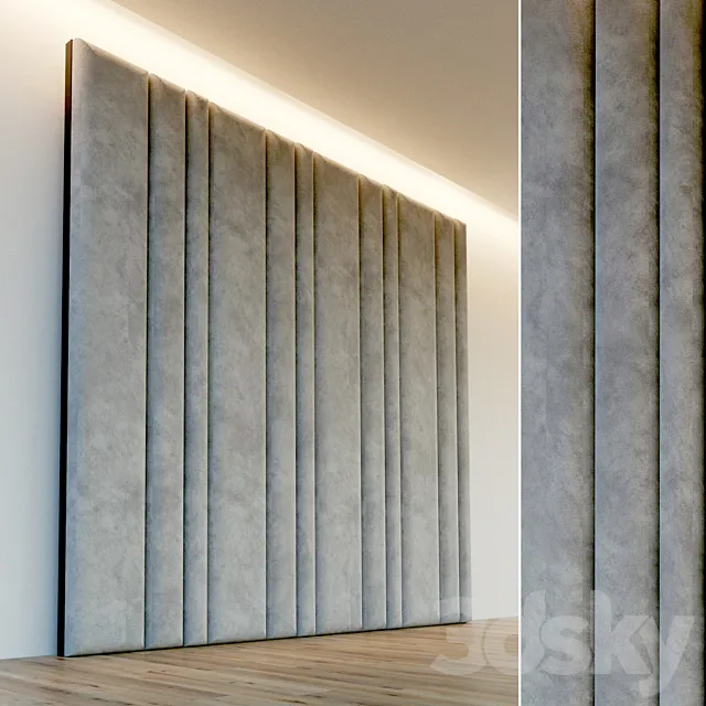 Decorative wall. Soft panel. 53 3DModel