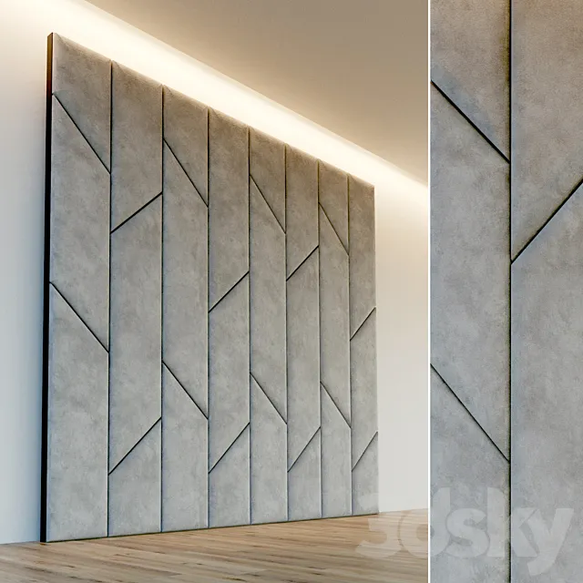 Decorative wall. Soft panel. 56 3DModel