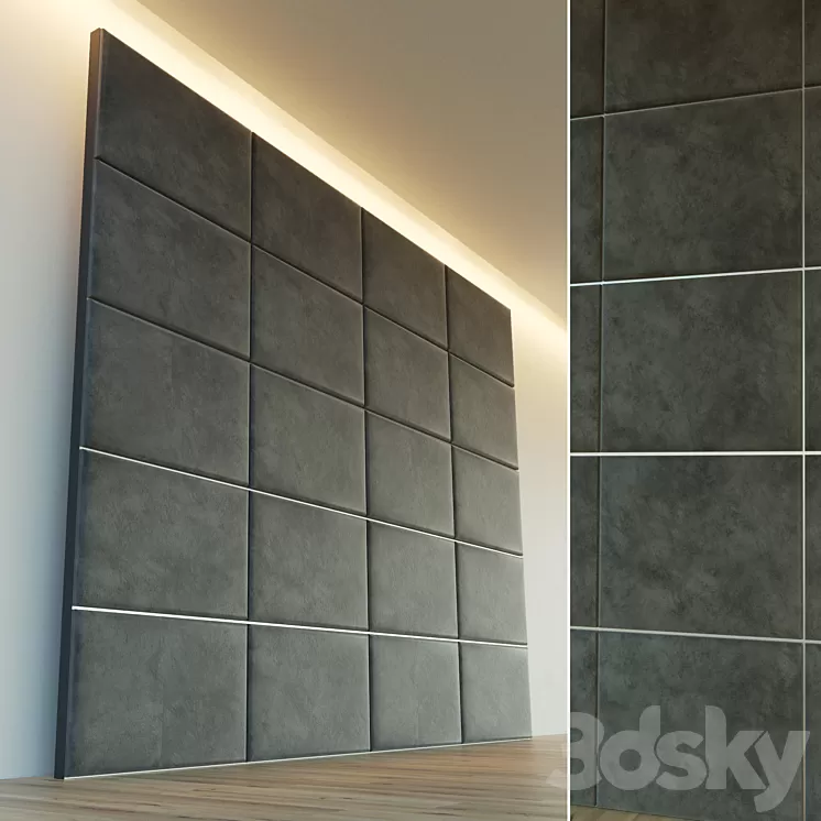 Decorative wall. Soft panel. 6 3D Model