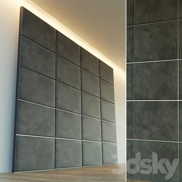 Decorative wall. Soft panel. 6 3DModel